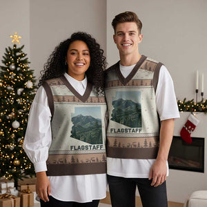 San Francisco Peaks Flagstaff Arizona V-Neck Knit Sweater Vest Vintage Mountain Landscape Gift TS12 Mocha Mousse Print Your Wear