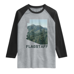 San Francisco Peaks Flagstaff Arizona Raglan Shirt Vintage Mountain Landscape Gift TS12 Heather Gray Black Print Your Wear