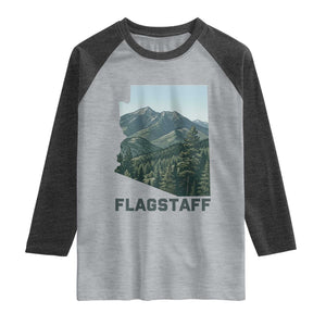 San Francisco Peaks Flagstaff Arizona Raglan Shirt Vintage Mountain Landscape Gift TS12 Heather Gray Heather Charcoal Print Your Wear