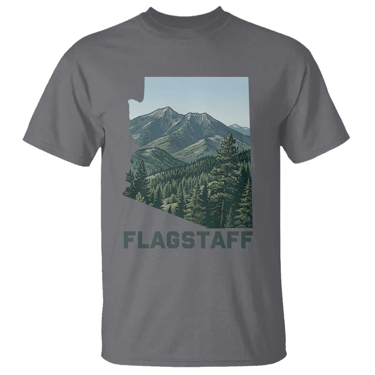 San Francisco Peaks Flagstaff Arizona T Shirt Vintage Mountain Landscape Gift TS12 Charcoal Print Your Wear
