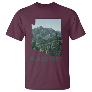 San Francisco Peaks Flagstaff Arizona T Shirt Vintage Mountain Landscape Gift TS12 Maroon Print Your Wear