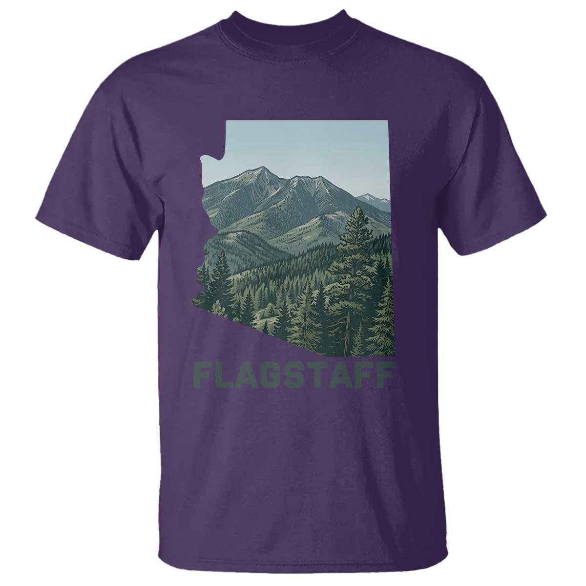 San Francisco Peaks Flagstaff Arizona T Shirt Vintage Mountain Landscape Gift TS12 Purple Print Your Wear