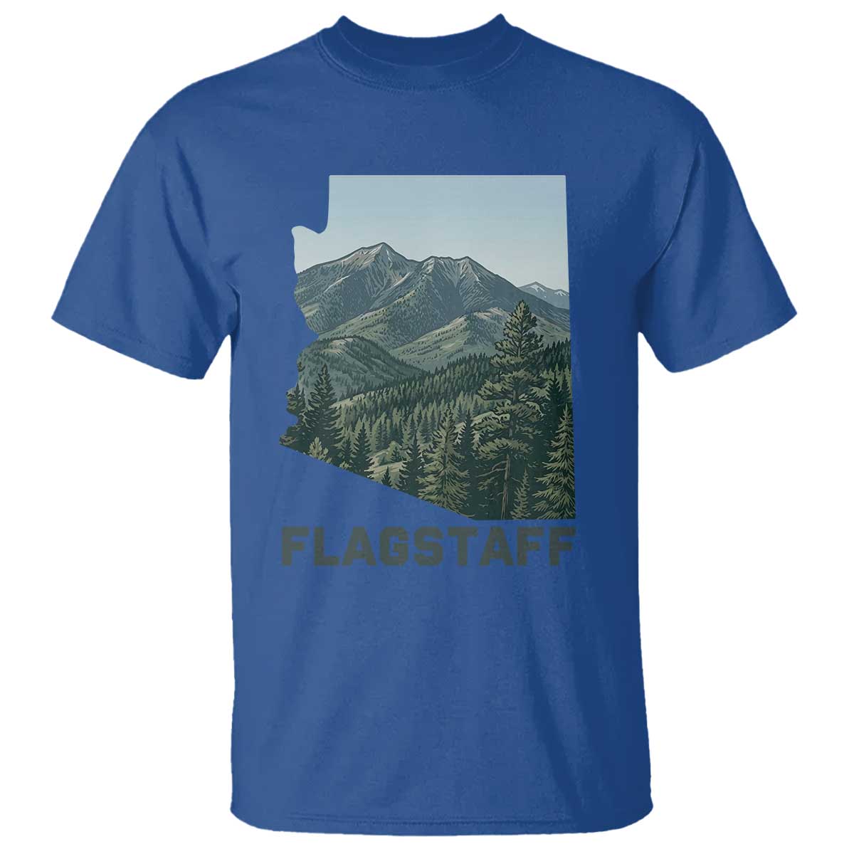 San Francisco Peaks Flagstaff Arizona T Shirt Vintage Mountain Landscape Gift TS12 Royal Blue Print Your Wear