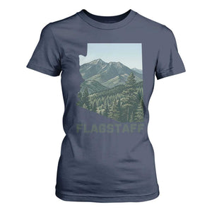 San Francisco Peaks Flagstaff Arizona T Shirt For Women Vintage Mountain Landscape Gift TS12 Navy Print Your Wear