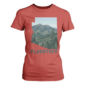San Francisco Peaks Flagstaff Arizona T Shirt For Women Vintage Mountain Landscape Gift TS12 Red Print Your Wear
