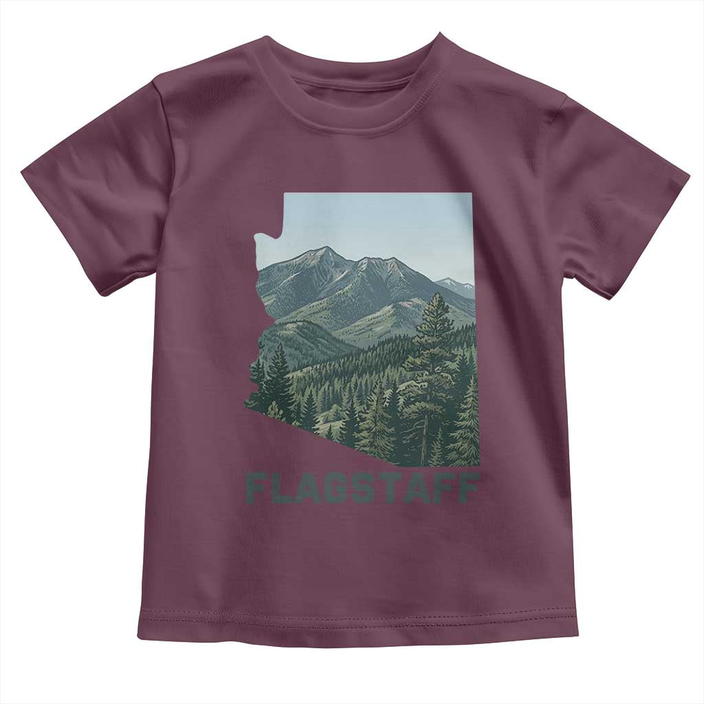 San Francisco Peaks Flagstaff Arizona Toddler T Shirt Vintage Mountain Landscape Gift TS12 Maroon Print Your Wear
