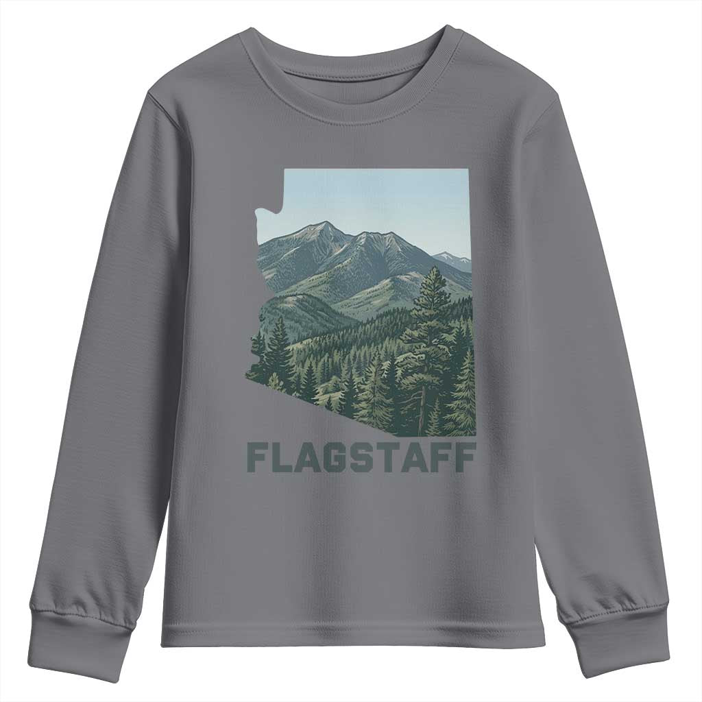 San Francisco Peaks Flagstaff Arizona Youth Sweatshirt Vintage Mountain Landscape Gift TS12 Charcoal Print Your Wear