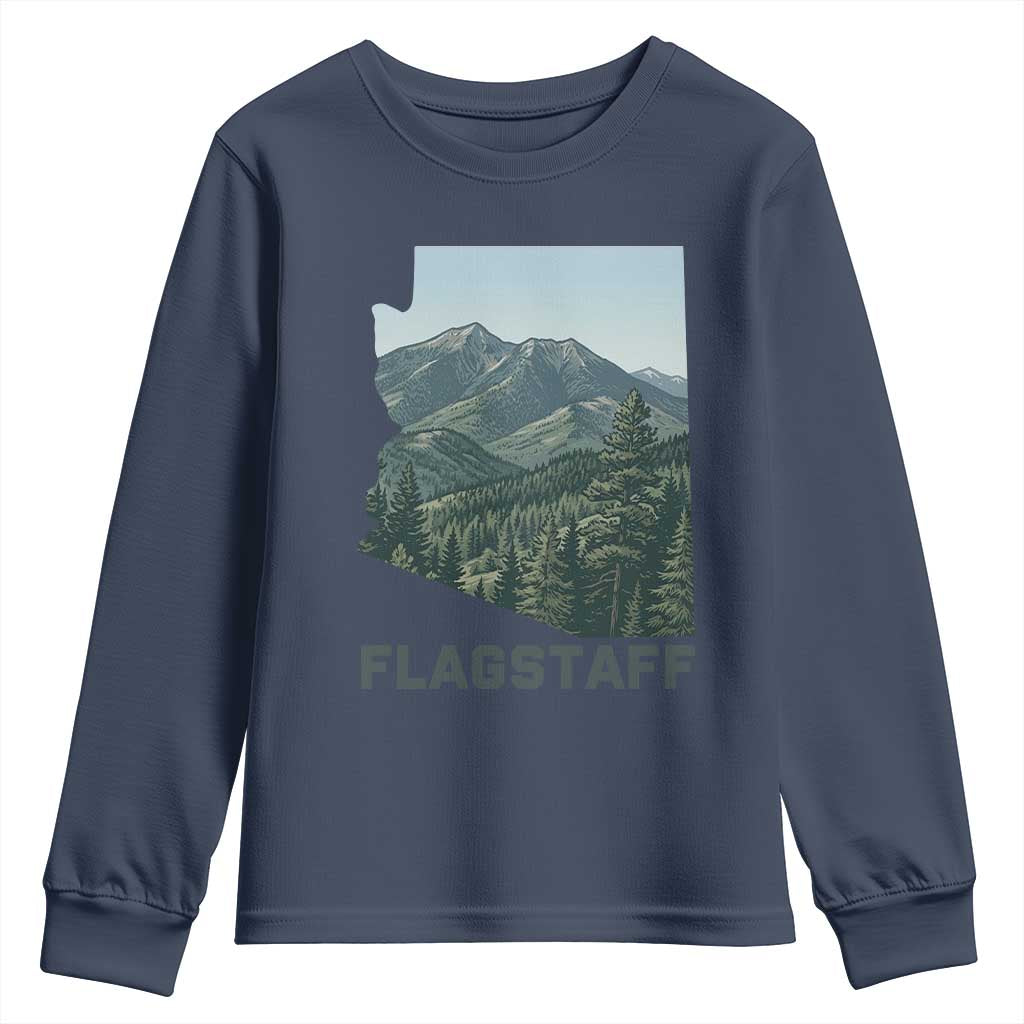 San Francisco Peaks Flagstaff Arizona Youth Sweatshirt Vintage Mountain Landscape Gift TS12 Navy Print Your Wear