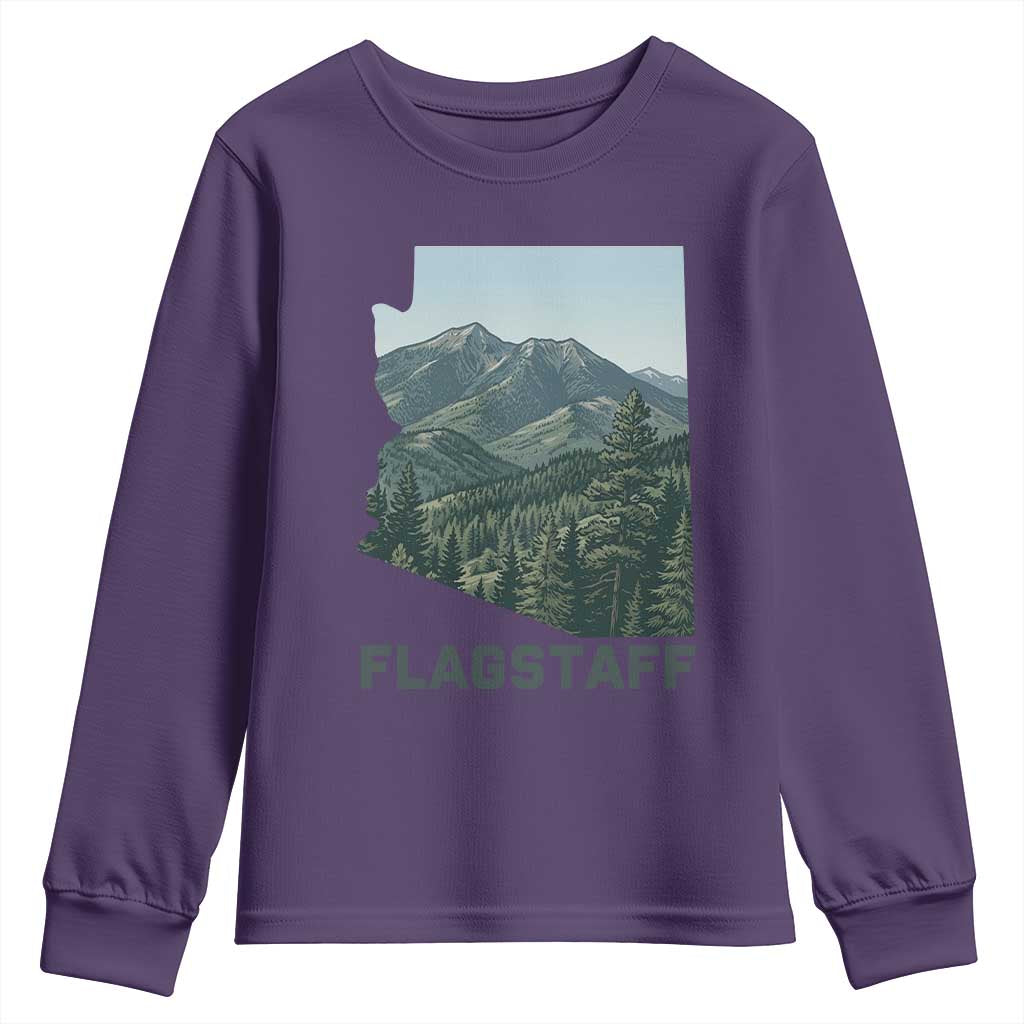 San Francisco Peaks Flagstaff Arizona Youth Sweatshirt Vintage Mountain Landscape Gift TS12 Purple Print Your Wear
