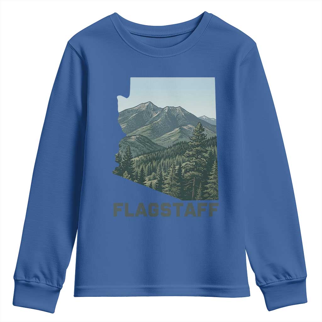 San Francisco Peaks Flagstaff Arizona Youth Sweatshirt Vintage Mountain Landscape Gift TS12 Royal Blue Print Your Wear