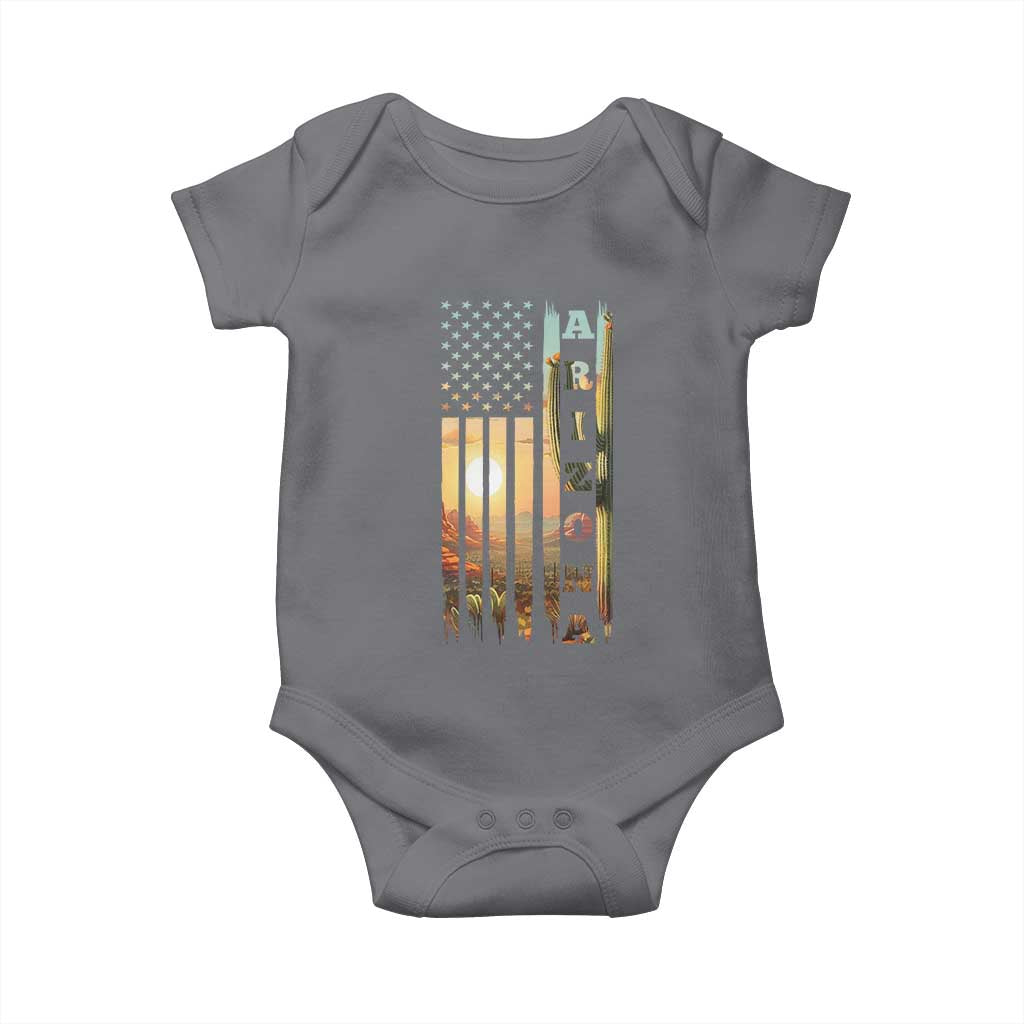 Patriotic Arizona State Flag Baby Onesie Southwest Landscape Gift TS12 Charcoal Print Your Wear