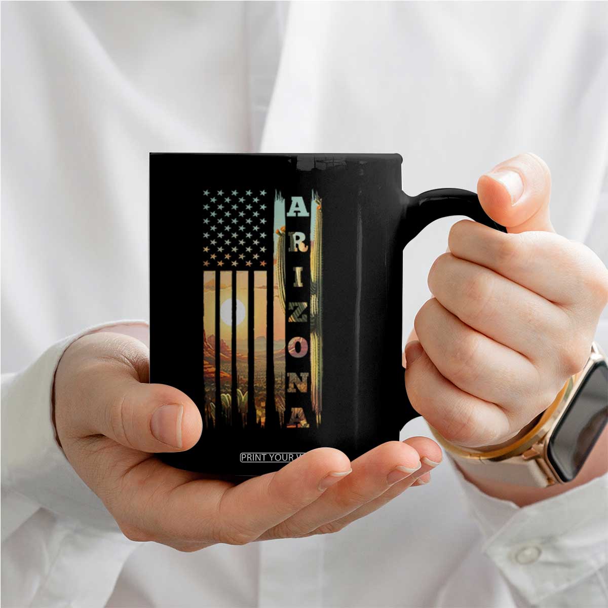 Patriotic Arizona State Flag Coffee Mug Southwest Landscape Gift TS12 Print Your Wear
