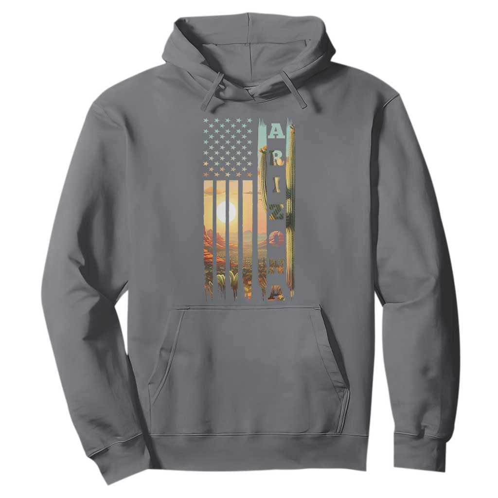 Patriotic Arizona State Flag Hoodie Southwest Landscape Gift TS12 Charcoal Print Your Wear
