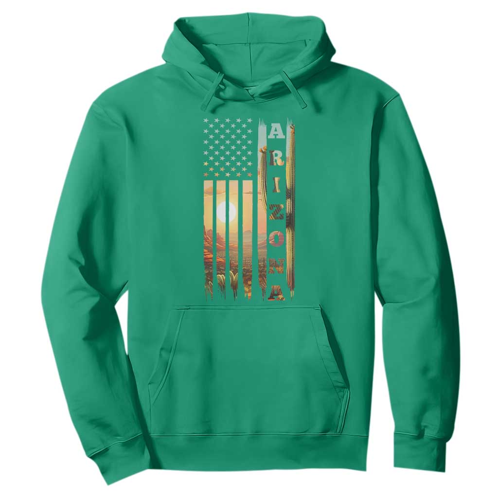 Patriotic Arizona State Flag Hoodie Southwest Landscape Gift TS12 Irish Green Print Your Wear