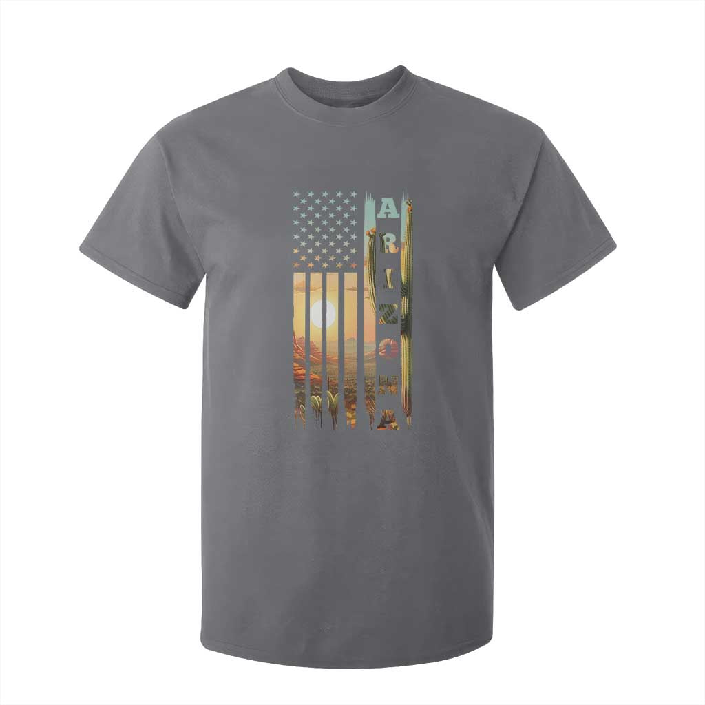 Patriotic Arizona State Flag T Shirt For Kid Southwest Landscape Gift TS12 Charcoal Print Your Wear