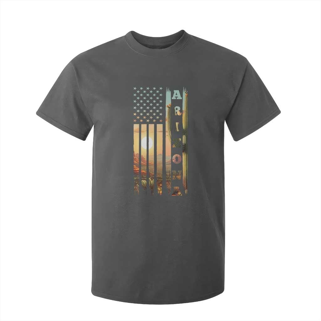 Patriotic Arizona State Flag T Shirt For Kid Southwest Landscape Gift TS12 Dark Heather Print Your Wear