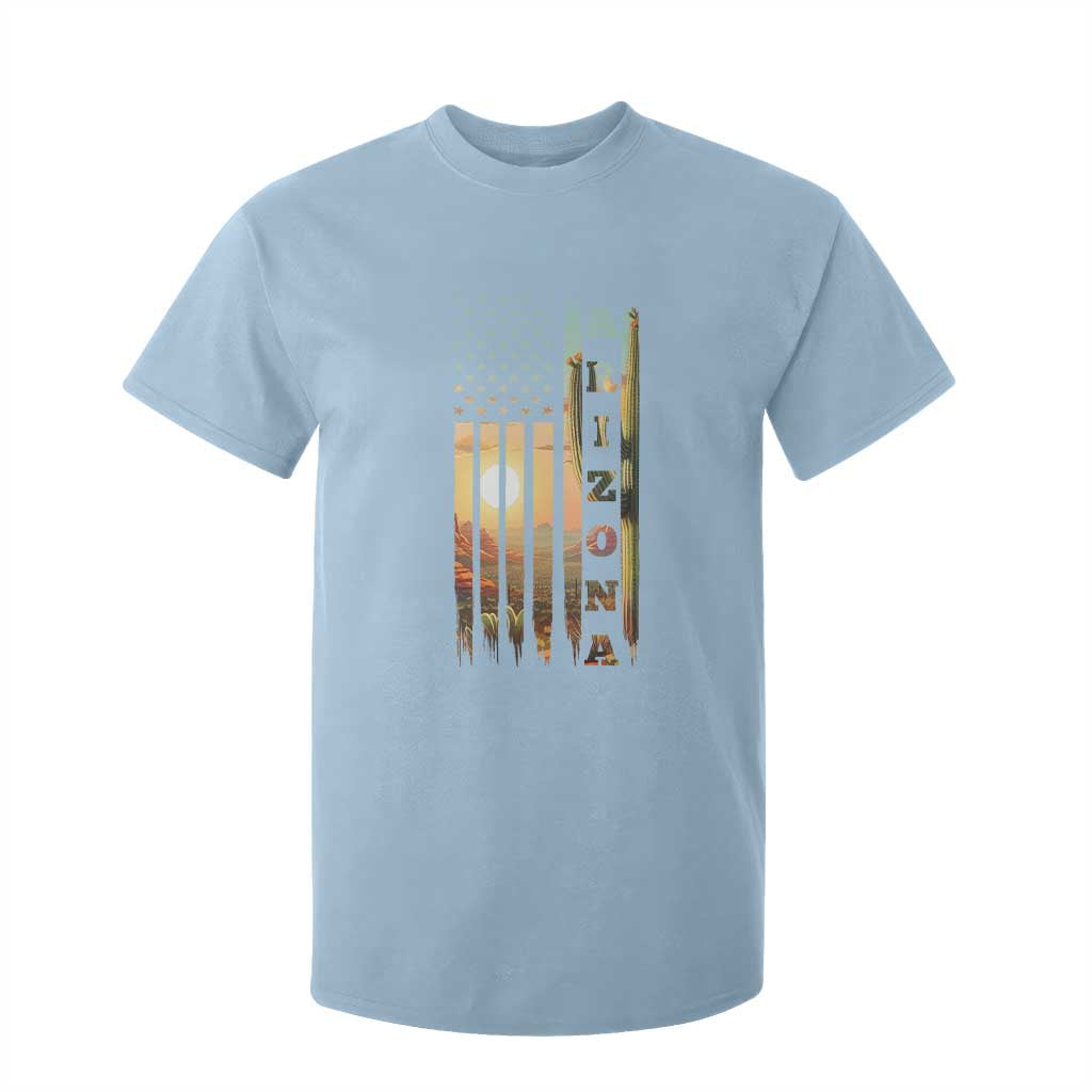 Patriotic Arizona State Flag T Shirt For Kid Southwest Landscape Gift TS12 Light Blue Print Your Wear
