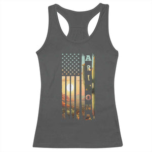 Patriotic Arizona State Flag Racerback Tank Top Southwest Landscape Gift TS12 Dark Heather Print Your Wear