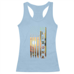 Patriotic Arizona State Flag Racerback Tank Top Southwest Landscape Gift TS12 Light Blue Print Your Wear
