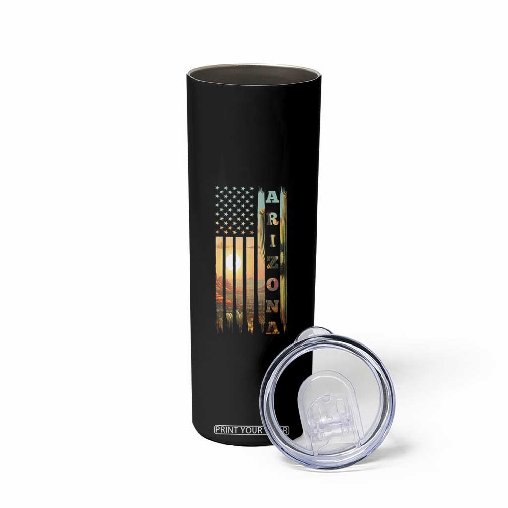 Patriotic Arizona State Flag Skinny Tumbler Southwest Landscape Gift TS12 Print Your Wear