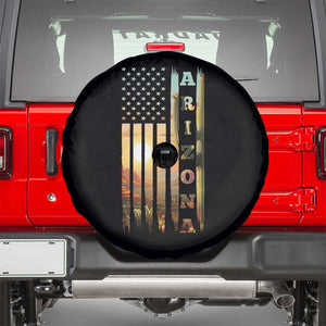 Patriotic Arizona State Flag Spare Tire Cover Southwest Landscape Gift TS12 Black Print Your Wear