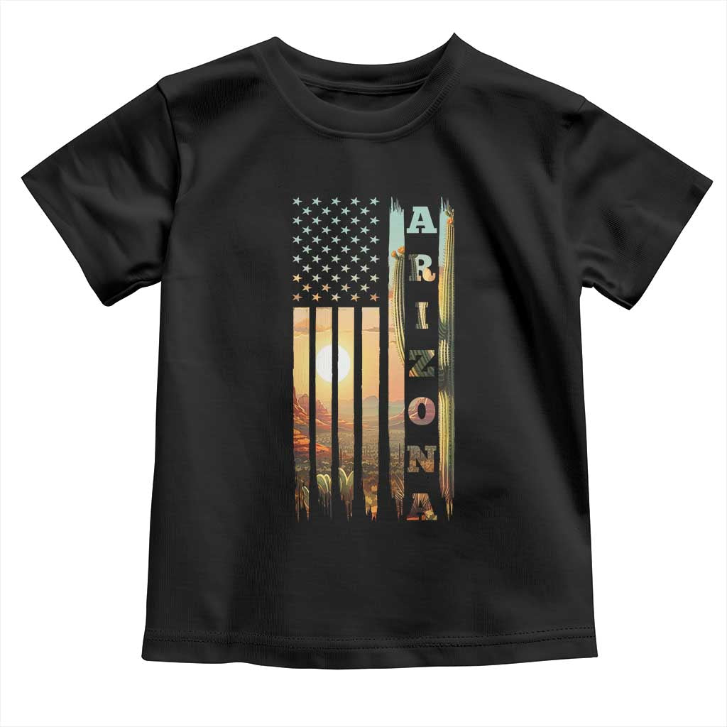 Patriotic Arizona State Flag Toddler T Shirt Southwest Landscape Gift TS12 Black Print Your Wear