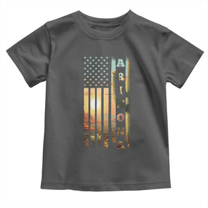 Patriotic Arizona State Flag Toddler T Shirt Southwest Landscape Gift TS12 Dark Heather Print Your Wear