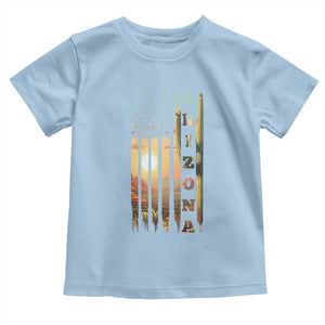 Patriotic Arizona State Flag Toddler T Shirt Southwest Landscape Gift TS12 Light Blue Print Your Wear