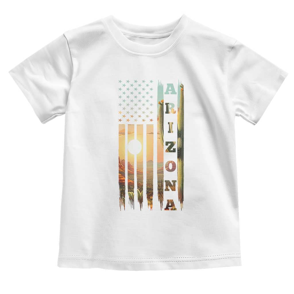 Patriotic Arizona State Flag Toddler T Shirt Southwest Landscape Gift TS12 White Print Your Wear