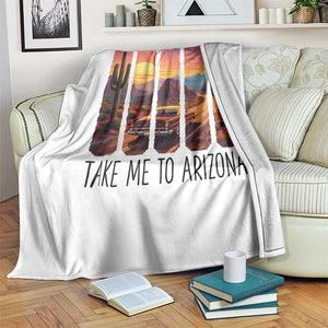 Arizona Desert Cactus Western Adventure Throw Blanket Take Me To AZ TS12 Print Your Wear