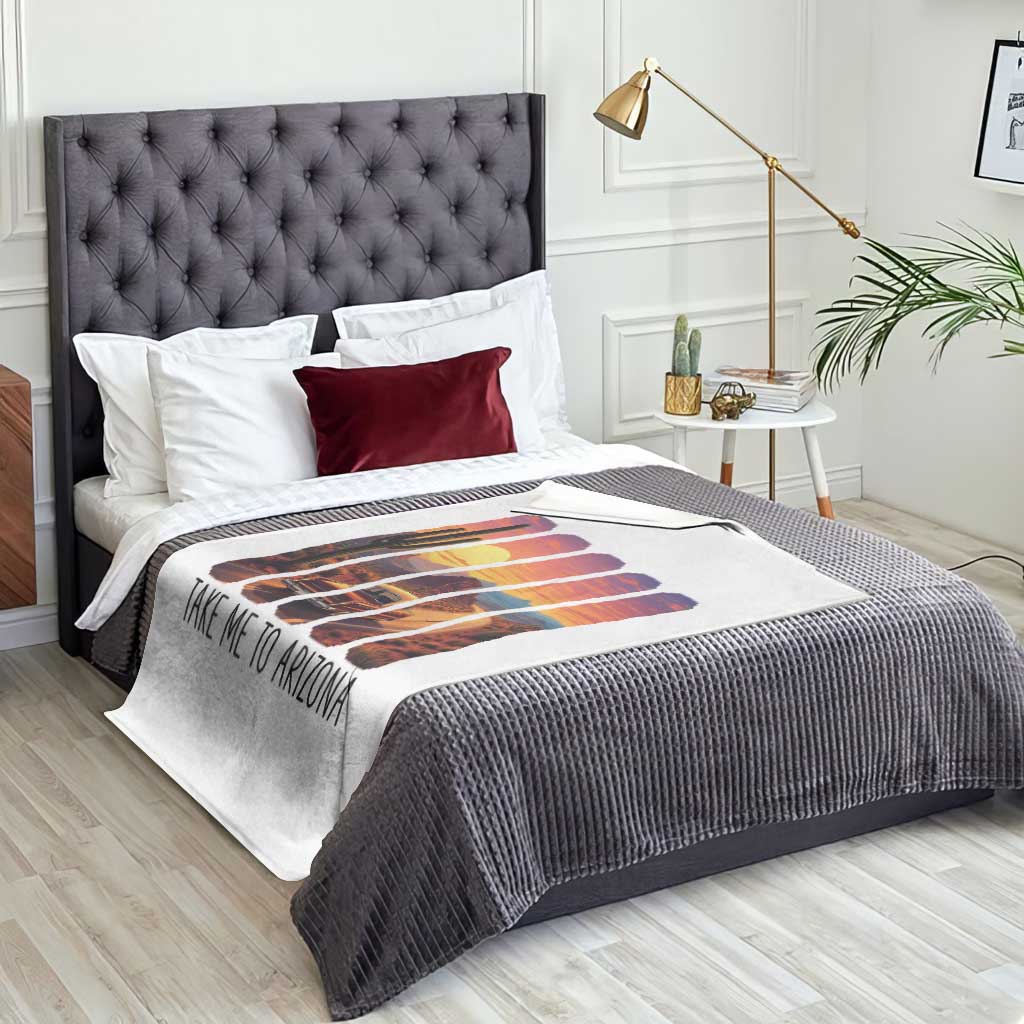 Arizona Desert Cactus Western Adventure Throw Blanket Take Me To AZ TS12 Print Your Wear