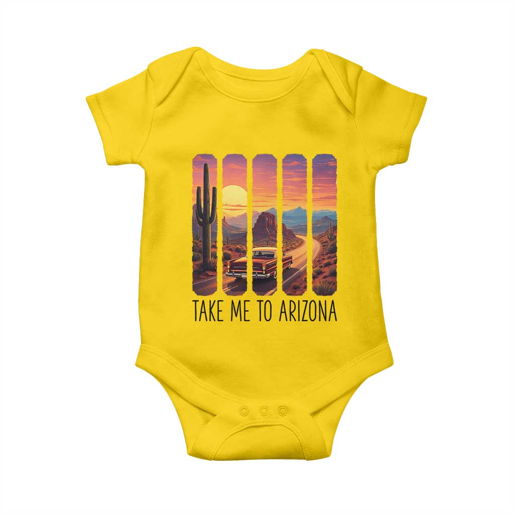 Arizona Desert Cactus Western Adventure Baby Onesie Take Me To AZ TS12 Daisy Print Your Wear