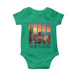 Arizona Desert Cactus Western Adventure Baby Onesie Take Me To AZ TS12 Irish Green Print Your Wear