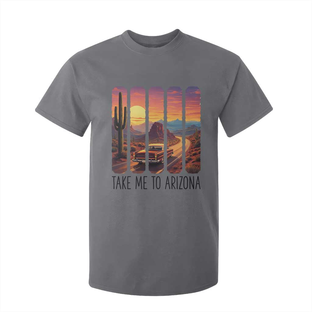 Arizona Desert Cactus Western Adventure T Shirt For Kid Take Me To AZ TS12 Charcoal Print Your Wear