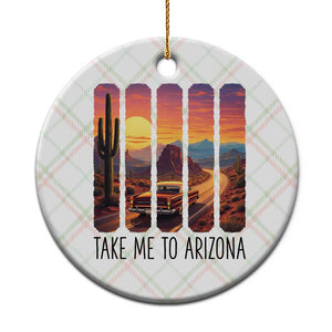Arizona Desert Cactus Western Adventure Ceramic Ornament Take Me To AZ TS12 1pc Christmas Plaid Print Your Wear