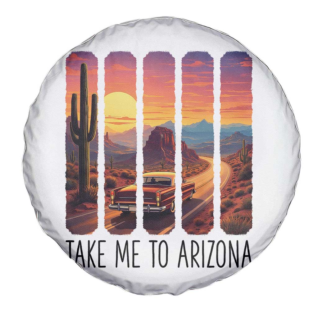 Arizona Desert Cactus Western Adventure Spare Tire Cover Take Me To AZ TS12 Print Your Wear