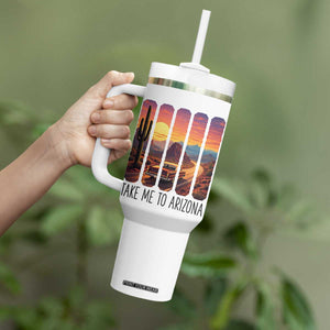 Arizona Desert Cactus Western Adventure Tumbler With Handle Take Me To AZ TS12 Print Your Wear