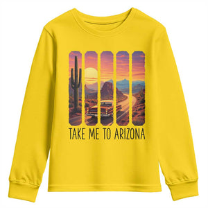 Arizona Desert Cactus Western Adventure Youth Sweatshirt Take Me To AZ TS12 Daisy Print Your Wear