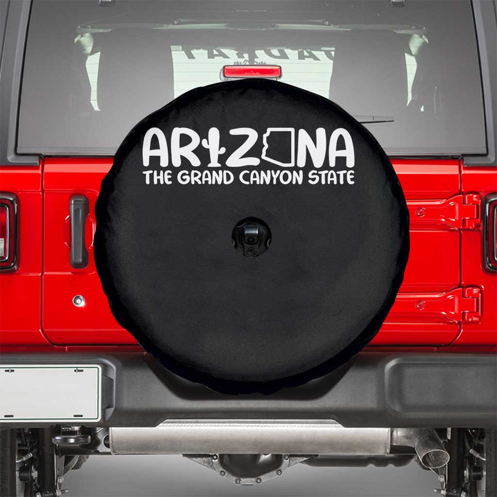 Arizona State Pride Spare Tire Cover The Grand Canyon State Souvenir TS12 Black Print Your Wear