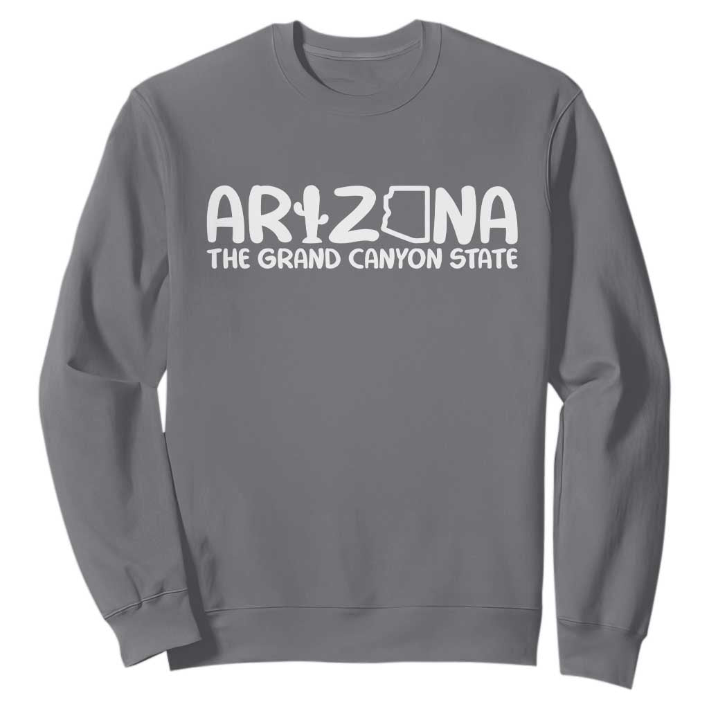 Arizona State Pride Sweatshirt The Grand Canyon State Souvenir TS12 Charcoal Print Your Wear