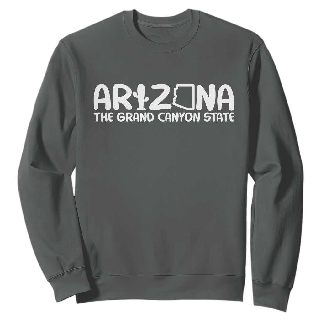 Arizona State Pride Sweatshirt The Grand Canyon State Souvenir TS12 Dark Heather Print Your Wear