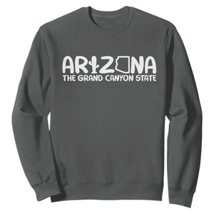 Arizona State Pride Sweatshirt The Grand Canyon State Souvenir TS12 Dark Heather Print Your Wear
