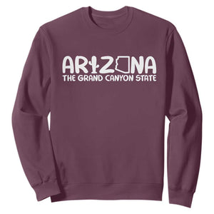 Arizona State Pride Sweatshirt The Grand Canyon State Souvenir TS12 Maroon Print Your Wear