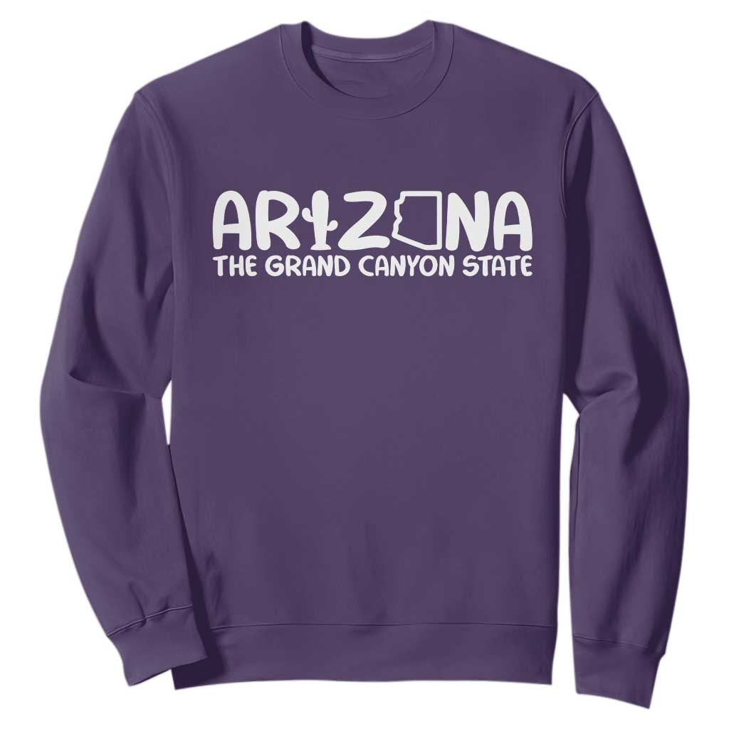 Arizona State Pride Sweatshirt The Grand Canyon State Souvenir TS12 Purple Print Your Wear