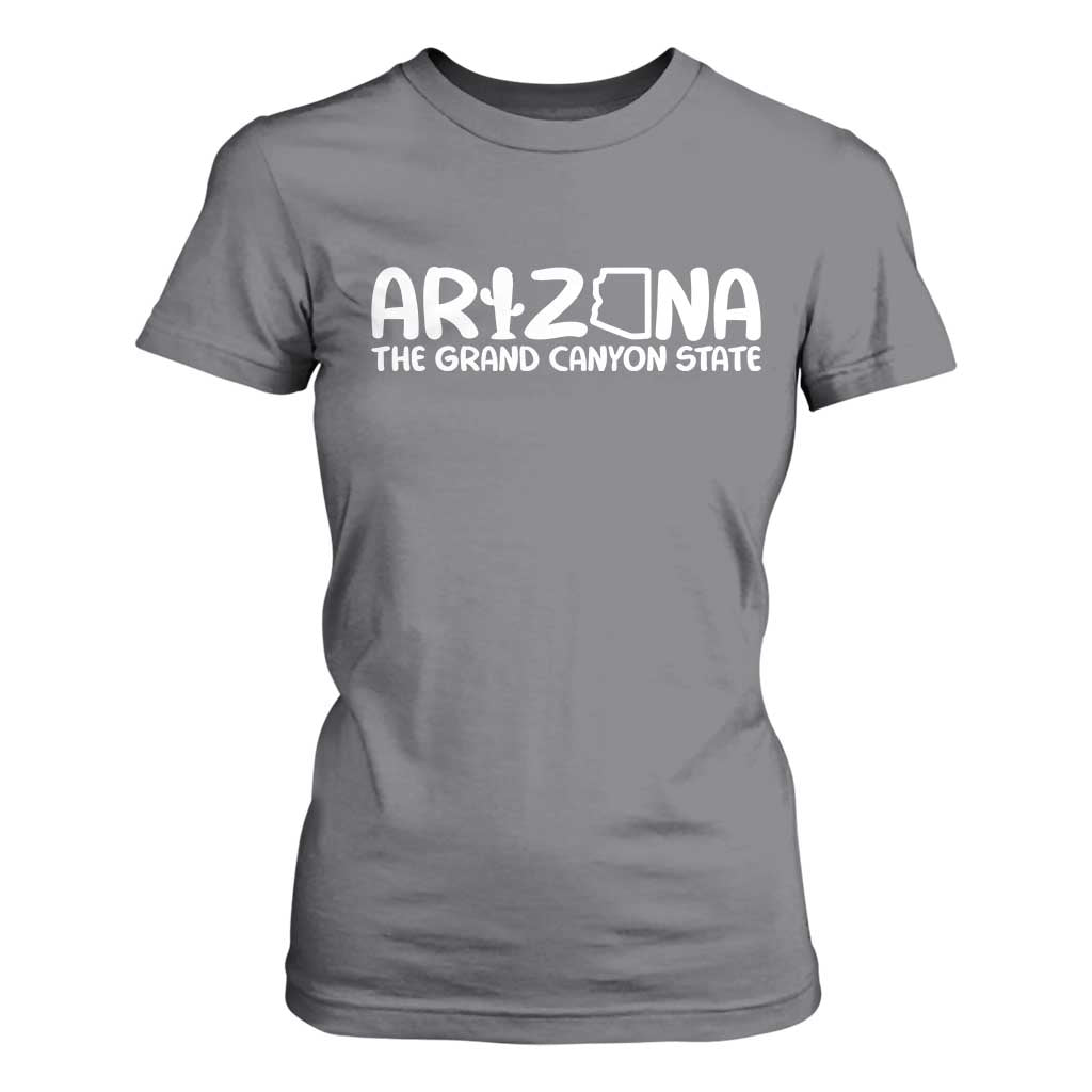 Arizona State Pride T Shirt For Women The Grand Canyon State Souvenir TS12 Charcoal Print Your Wear