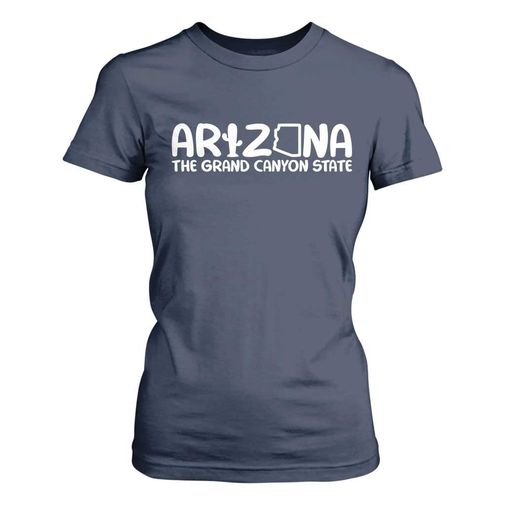 Arizona State Pride T Shirt For Women The Grand Canyon State Souvenir TS12 Navy Print Your Wear