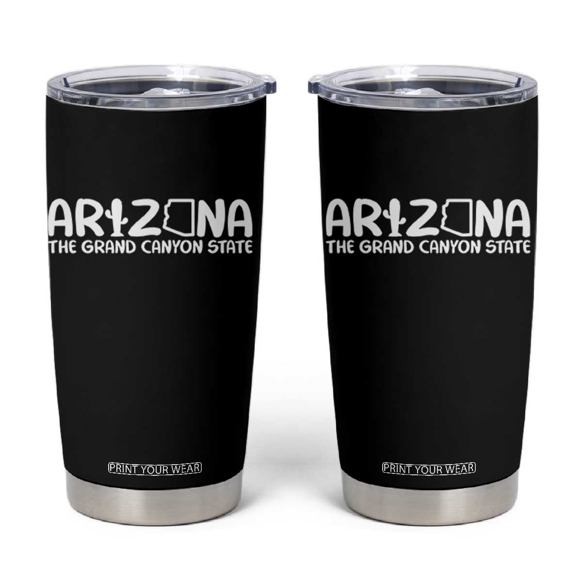 Arizona State Pride Tumbler Cup The Grand Canyon State Souvenir TS12 Black Print Your Wear
