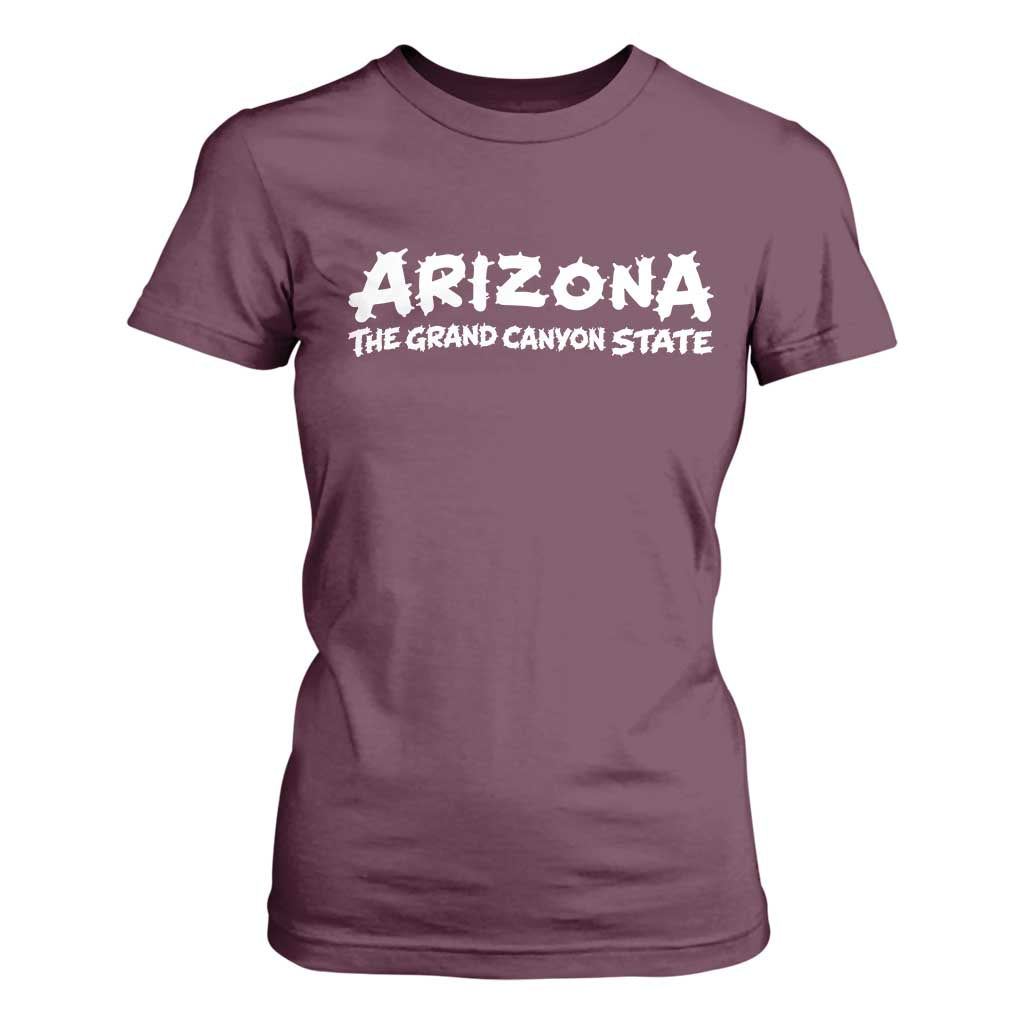 Southwest Soul Arizonan Heritage T Shirt For Women The Grand Canyon State Souvenir TS12 Maroon Print Your Wear
