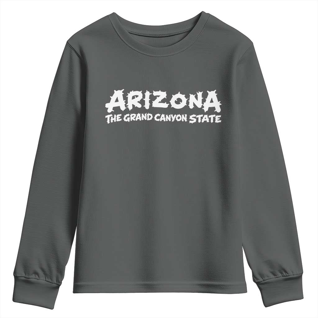 Southwest Soul Arizonan Heritage Youth Sweatshirt The Grand Canyon State Souvenir TS12 Dark Heather Print Your Wear