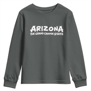 Southwest Soul Arizonan Heritage Youth Sweatshirt The Grand Canyon State Souvenir TS12 Dark Heather Print Your Wear